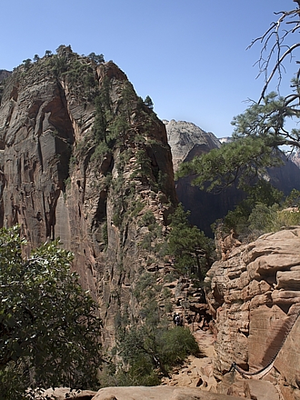 Het laatste deel van Angels Landing Trail.