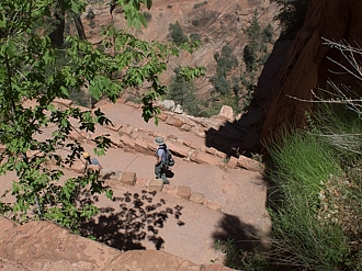 De route naar Angel Landing Trail.