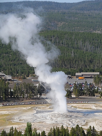 Old Faithful vanaf Inspiration Point.